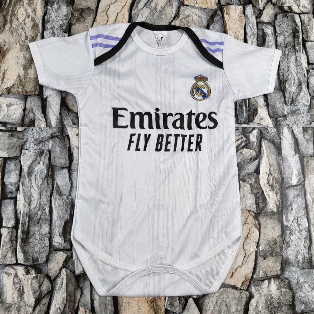 Real Madrid Baby Jersey, Real Madrid  Soccer bodysuit